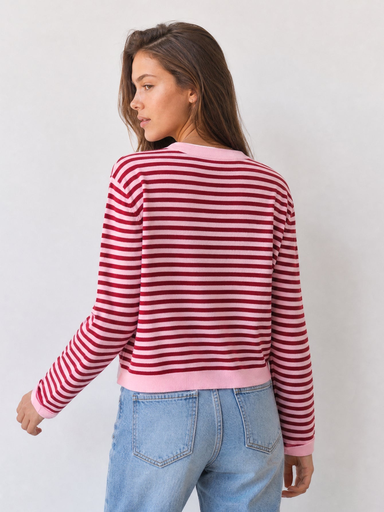 pull à rayures en maille vue 03