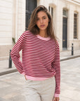 pull à rayures en maille vue 05