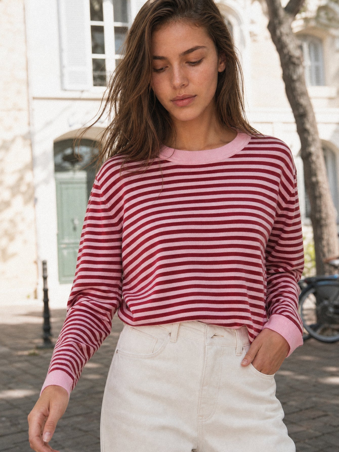 pull à rayures en maille vue 06
