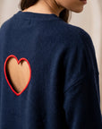 Pull dos cœur gros plan