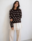 pull effet dentelle pour femme vue 01