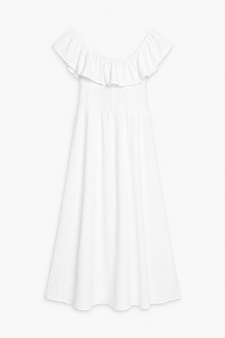 robe Bardot maxi blanc à plat