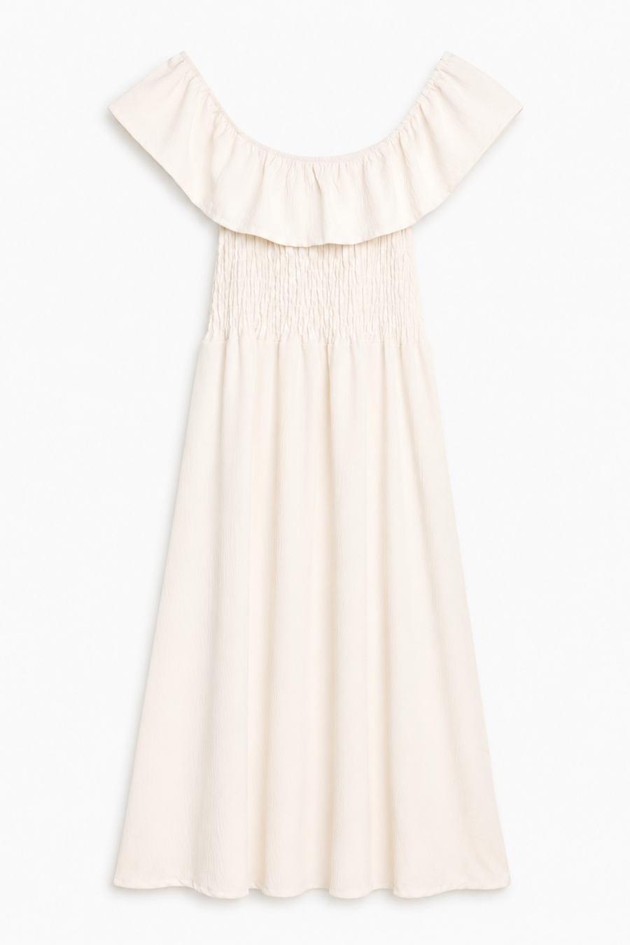 robe Bardot maxi blanc à plat
