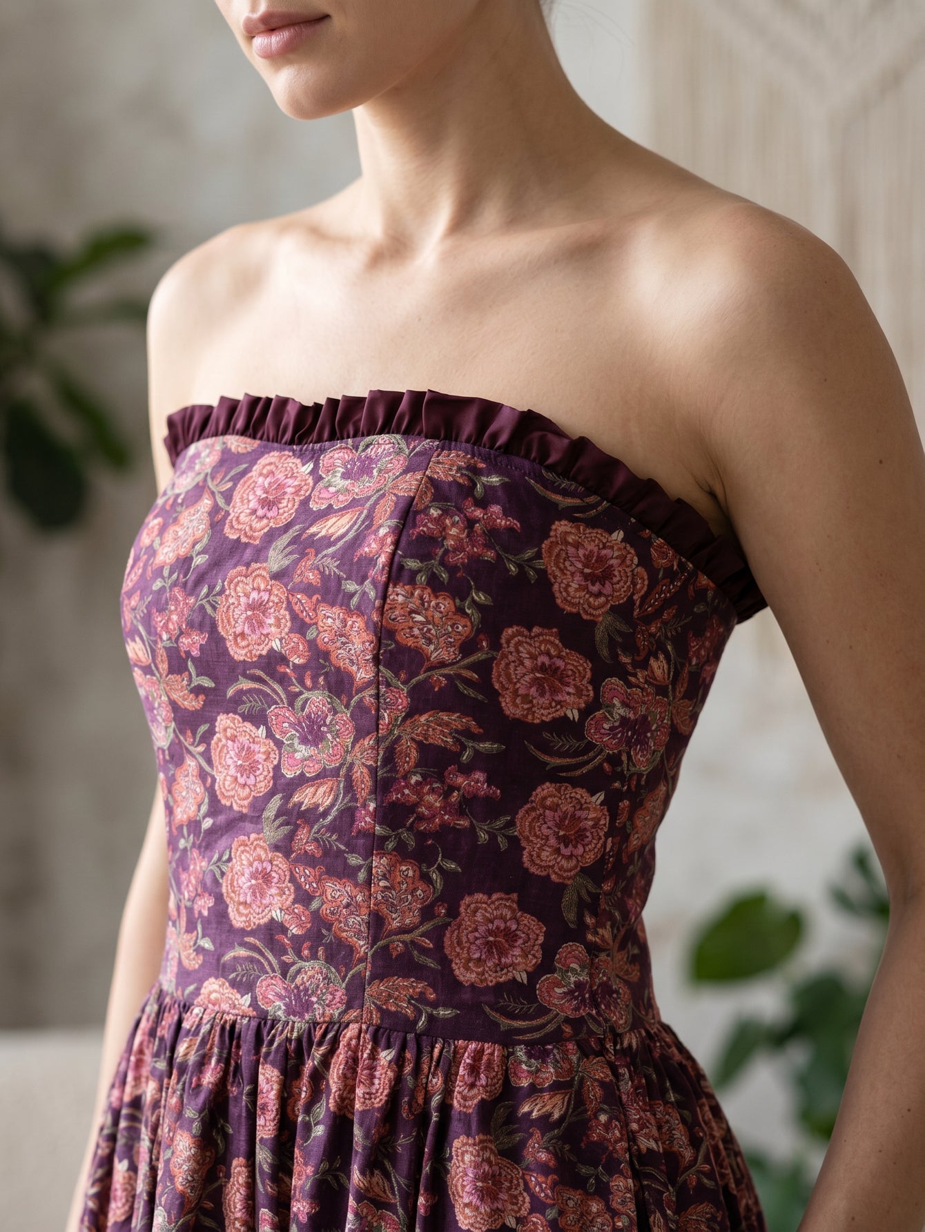 Détail du bandeau volanté Violet
