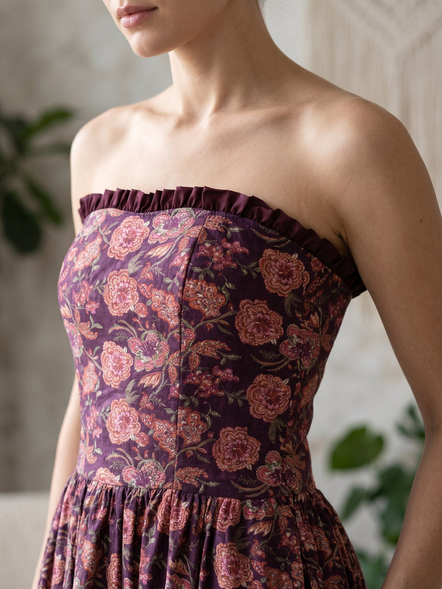 Détail du bandeau volanté Violet