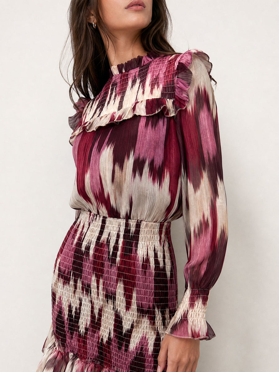 robe bordeaux détail buste