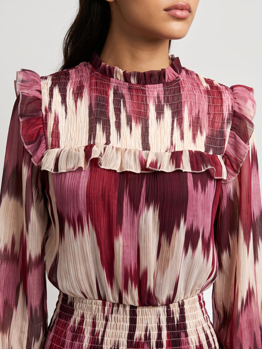 robe bordeaux détail dos