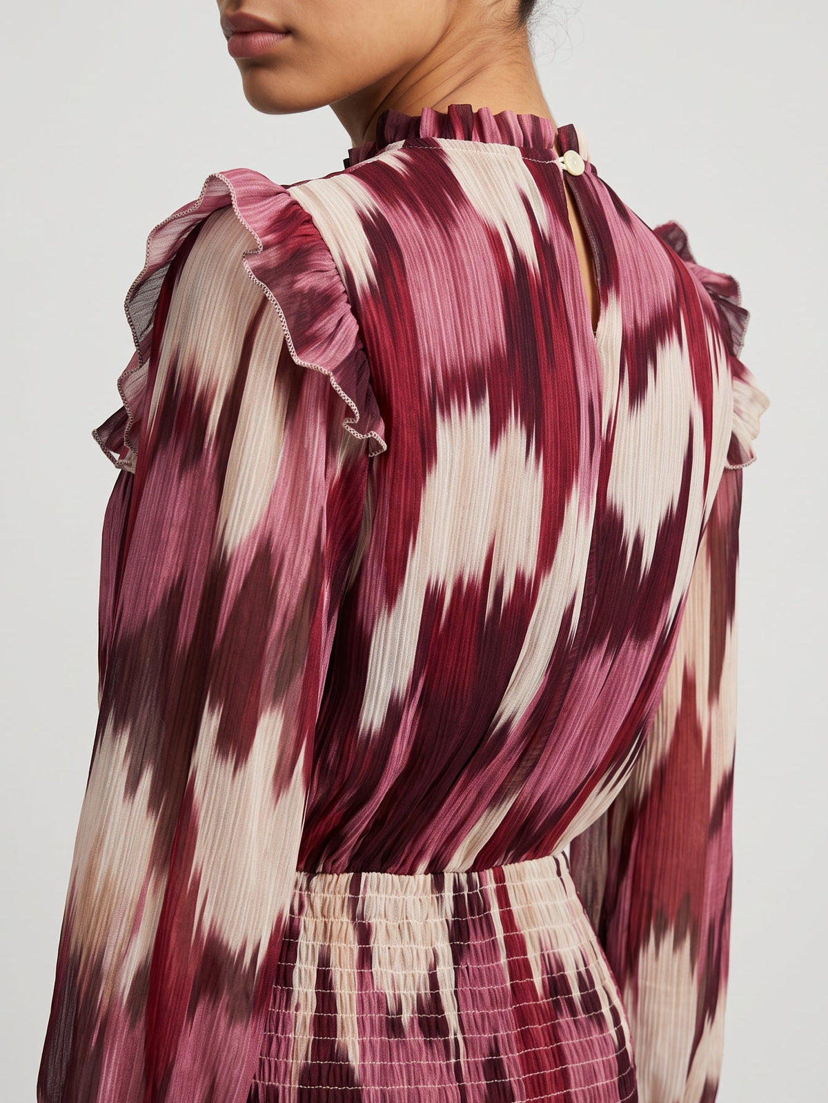 robe bordeaux détail jupe