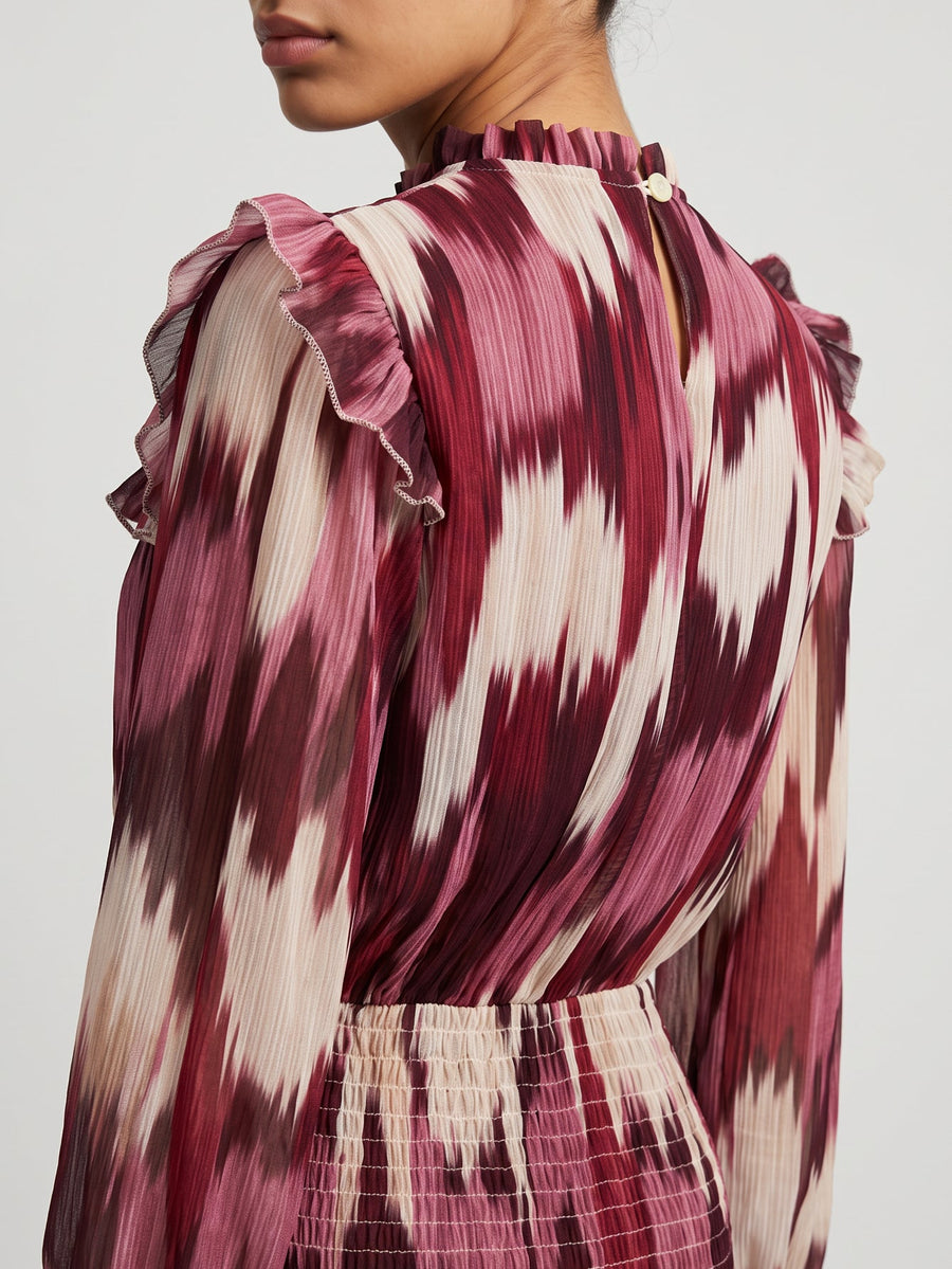 robe bordeaux détail jupe