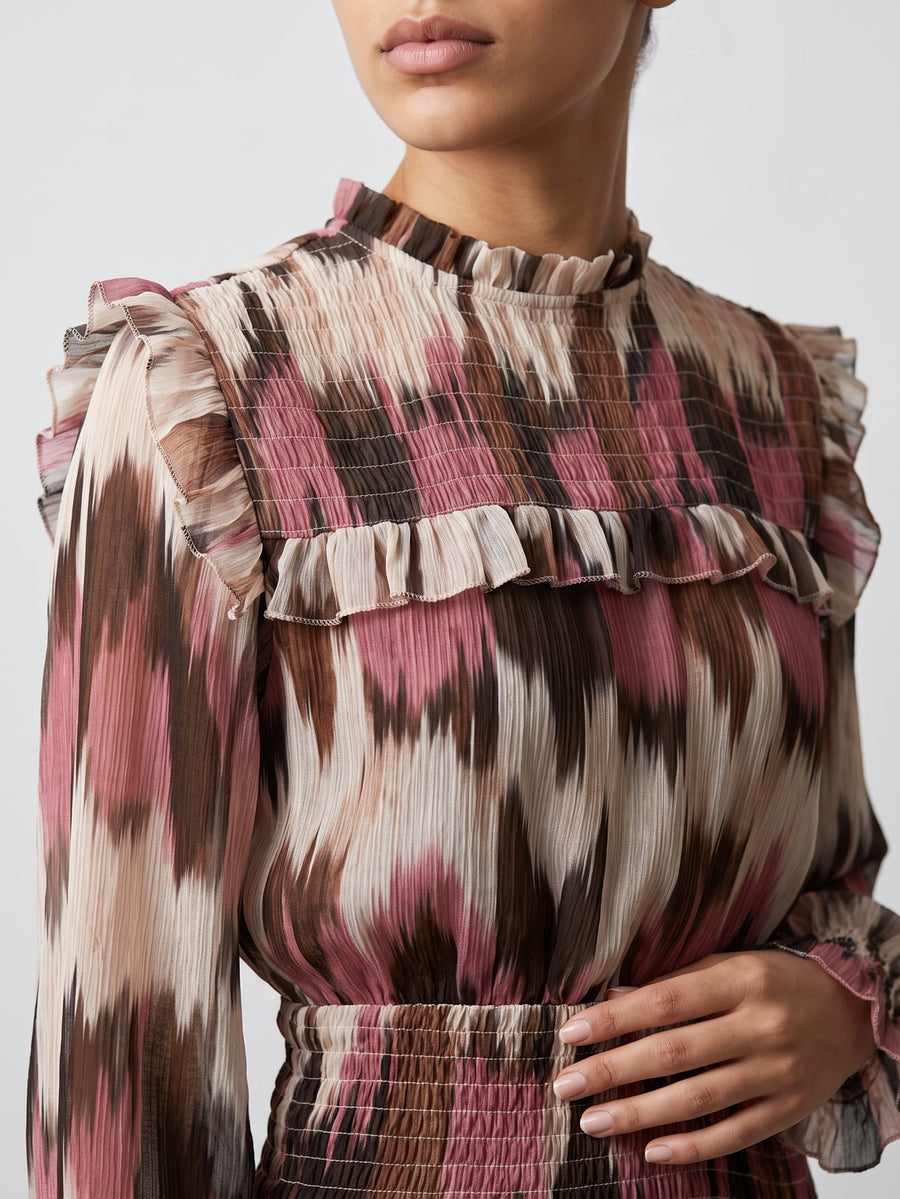 robe dos goutte boutonnée