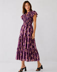 robe à volants violette