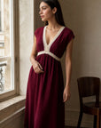 robe midi fluide col v dentelle image 8
