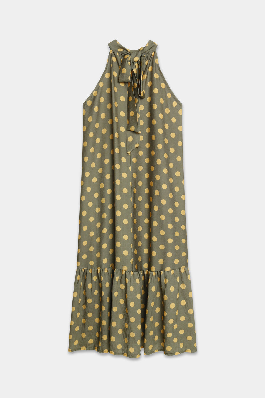 robe halter midi a pois volantee image 10