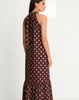 robe halter midi a pois volantee image 2