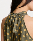 robe halter midi a pois volantee image 7