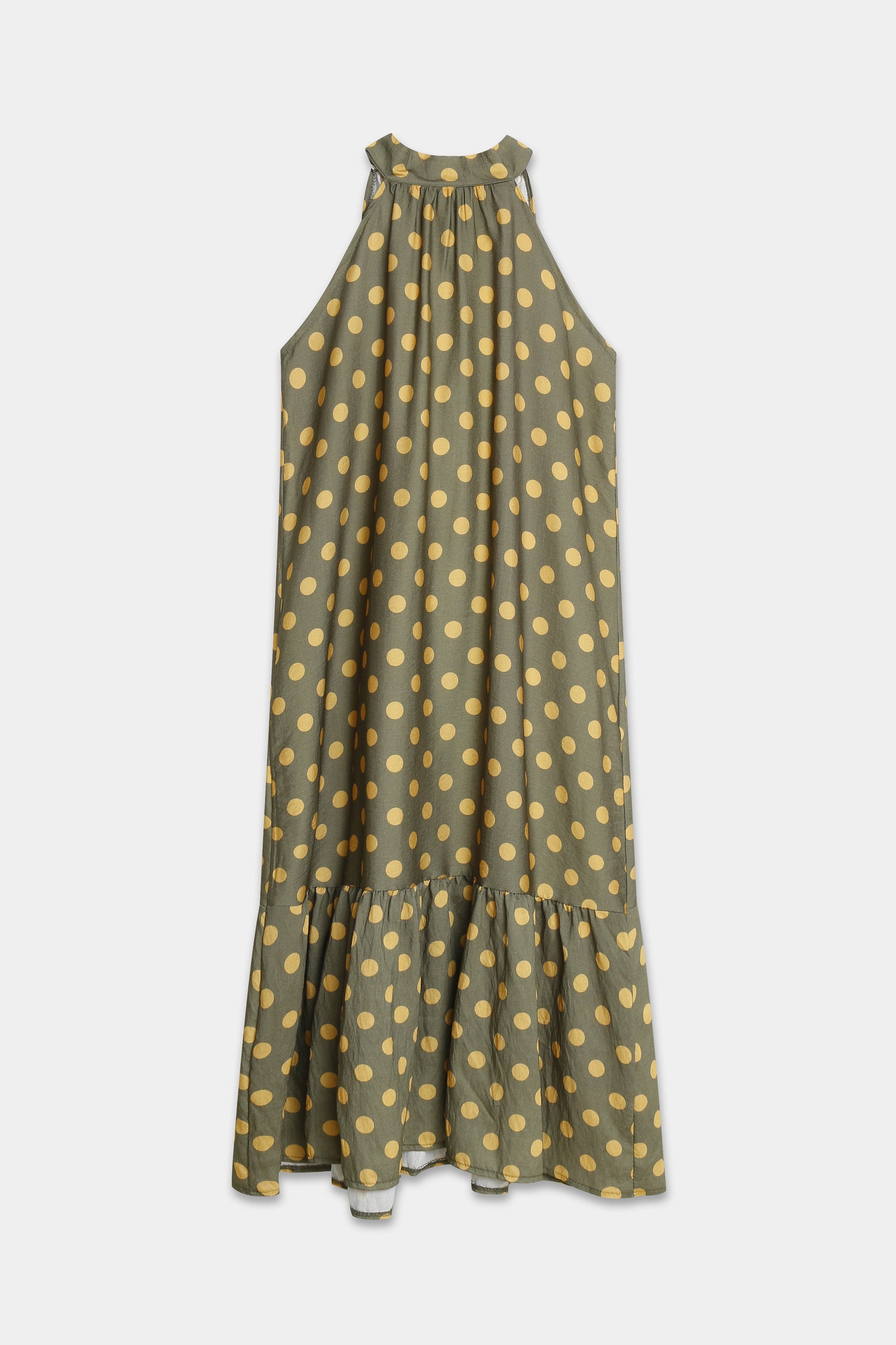 robe halter midi a pois volantee image 9