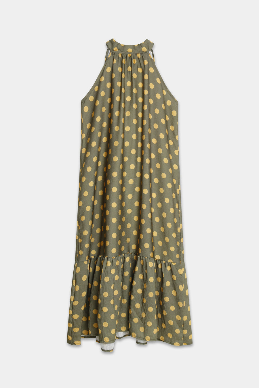 robe halter midi a pois volantee image 9
