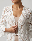 Lien à nouer du kimono en crochet blanc