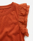 robe en jersey de coton a volants aux epaules image 17