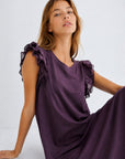 robe en jersey de coton a volants aux epaules image 5
