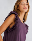 robe en jersey de coton a volants aux epaules image 6