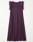 robe en jersey de coton a volants aux epaules image 7