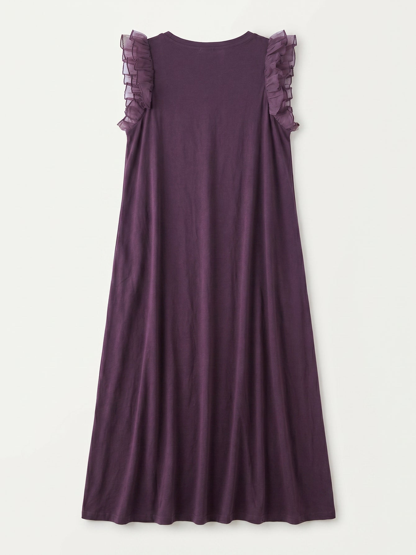 robe en jersey de coton a volants aux epaules image 8