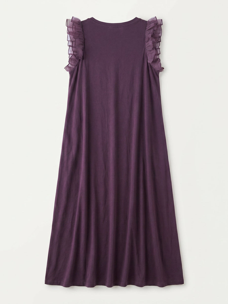 robe en jersey de coton a volants aux epaules image 8