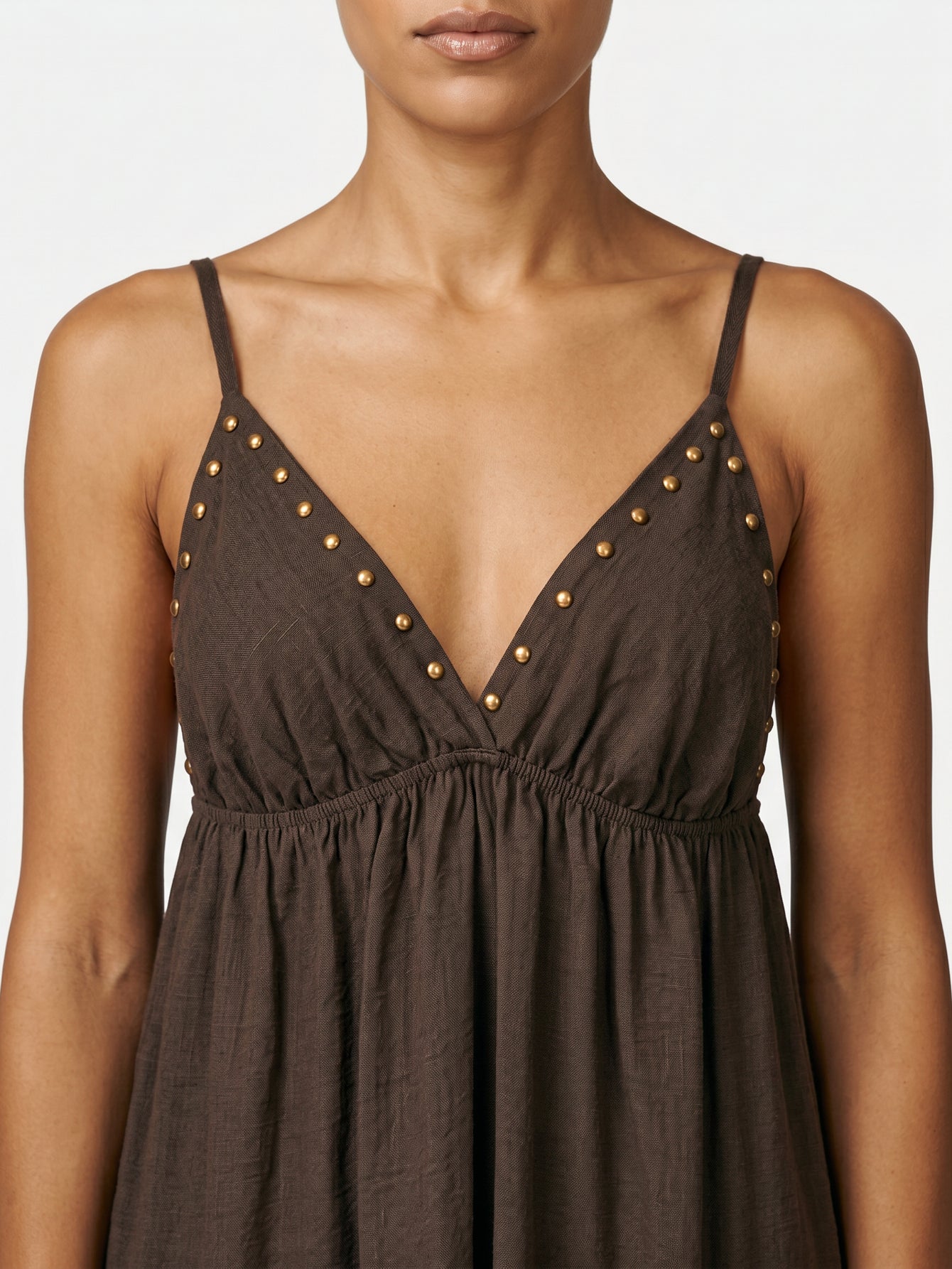 Dos échancré robe chocolat