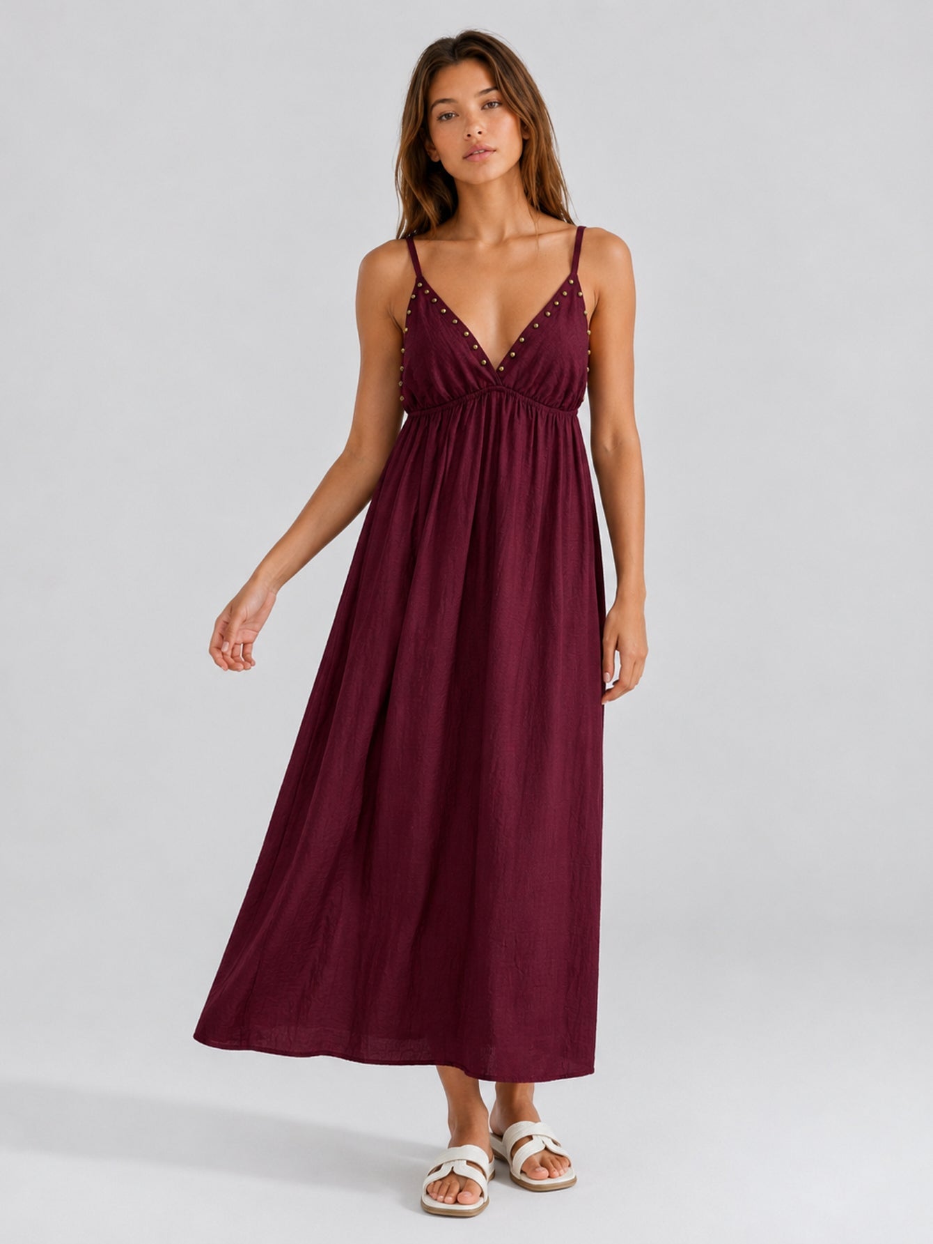 Dos nu robe bordeaux