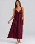 Dos nu robe bordeaux