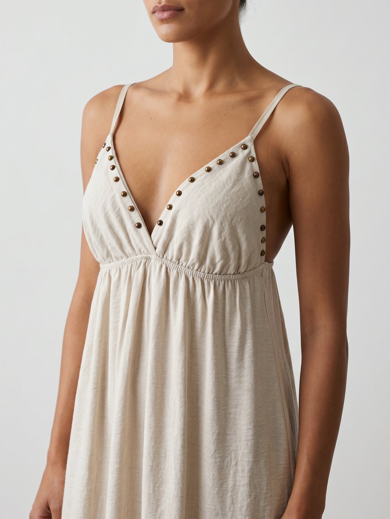 Bretelles réglables robe beige