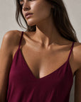 Robe longue fluide à bretelles fines