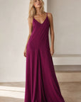 Robe longue fluide à bretelles fines