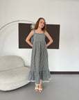 top13895 robe piticare a epaules denudees et col volante noire image 3