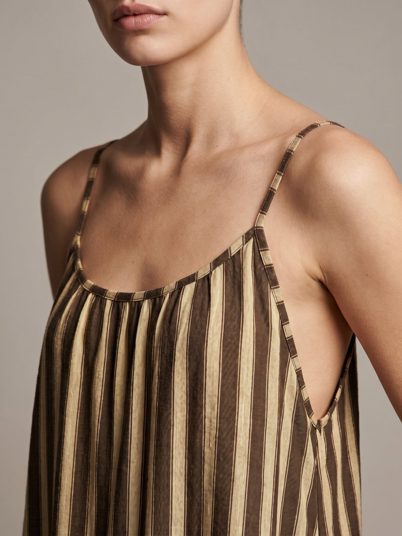 robe maxi rayée dos échancré