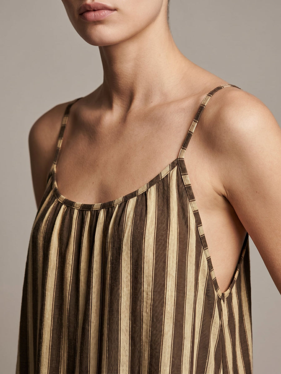 robe maxi rayée dos échancré
