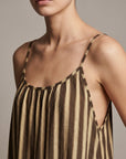 robe maxi rayée dos échancré