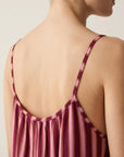 robe maxi rayée bordeaux vue dos