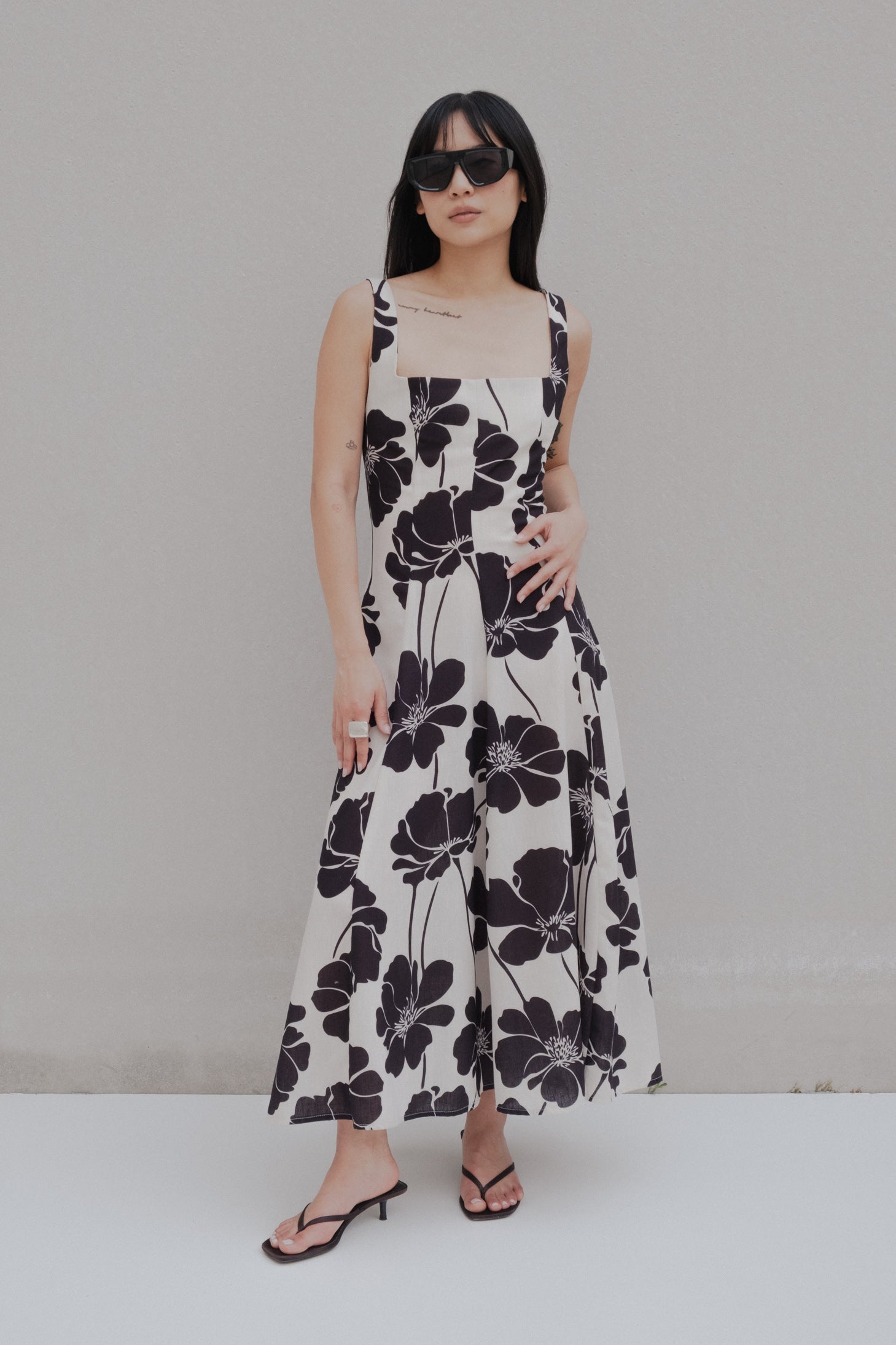robe midi estampado image 2
