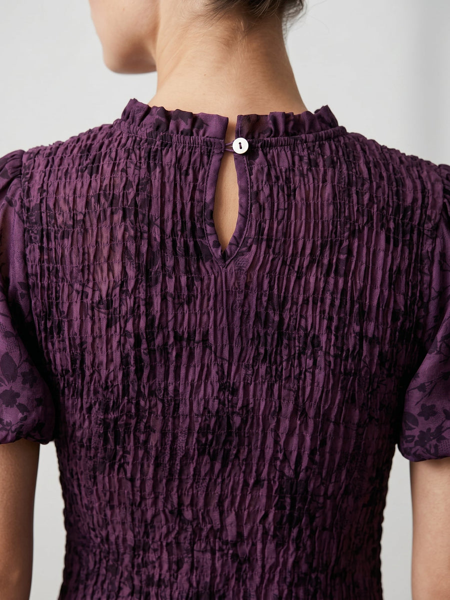 Robe mini évasée fleurie