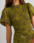 Robe mini à ourlet volanté