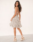 robe courte paisley beige