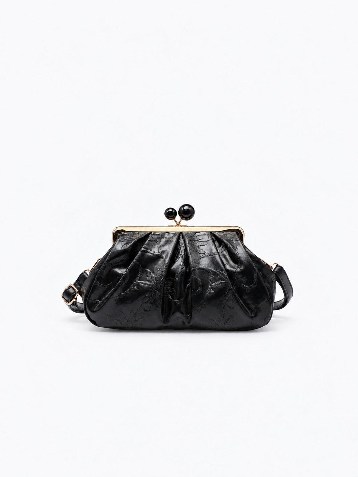 Sac à armature plissé noir