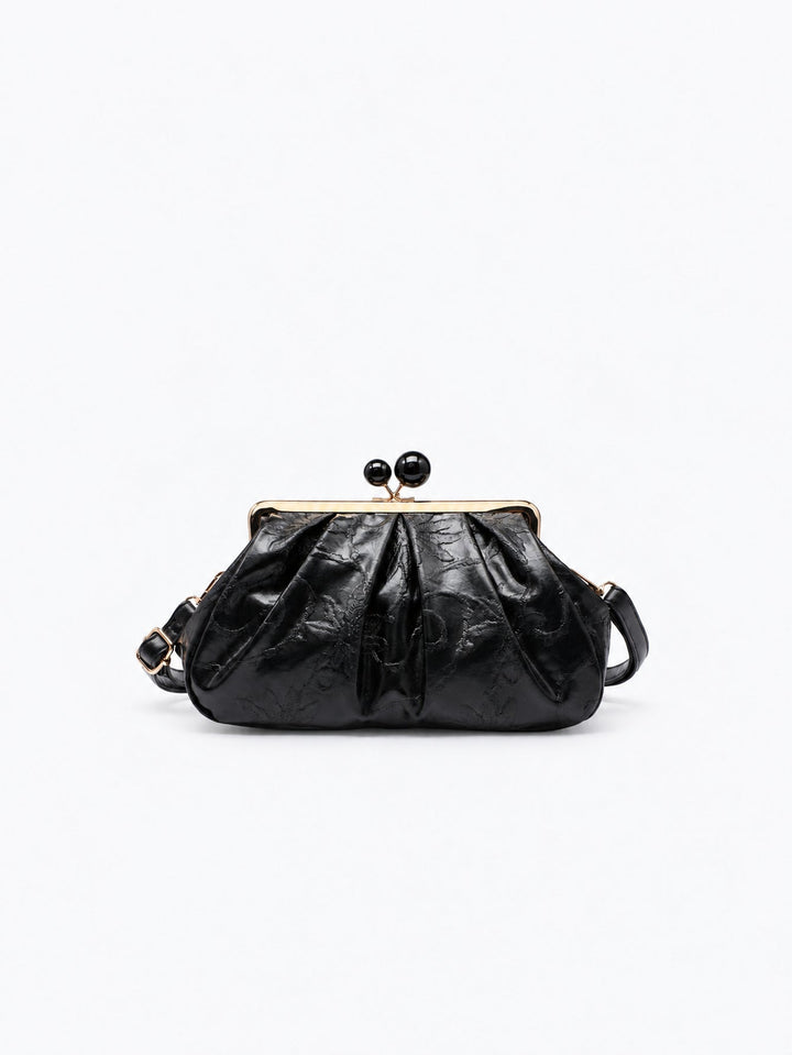 Sac à armature plissé noir