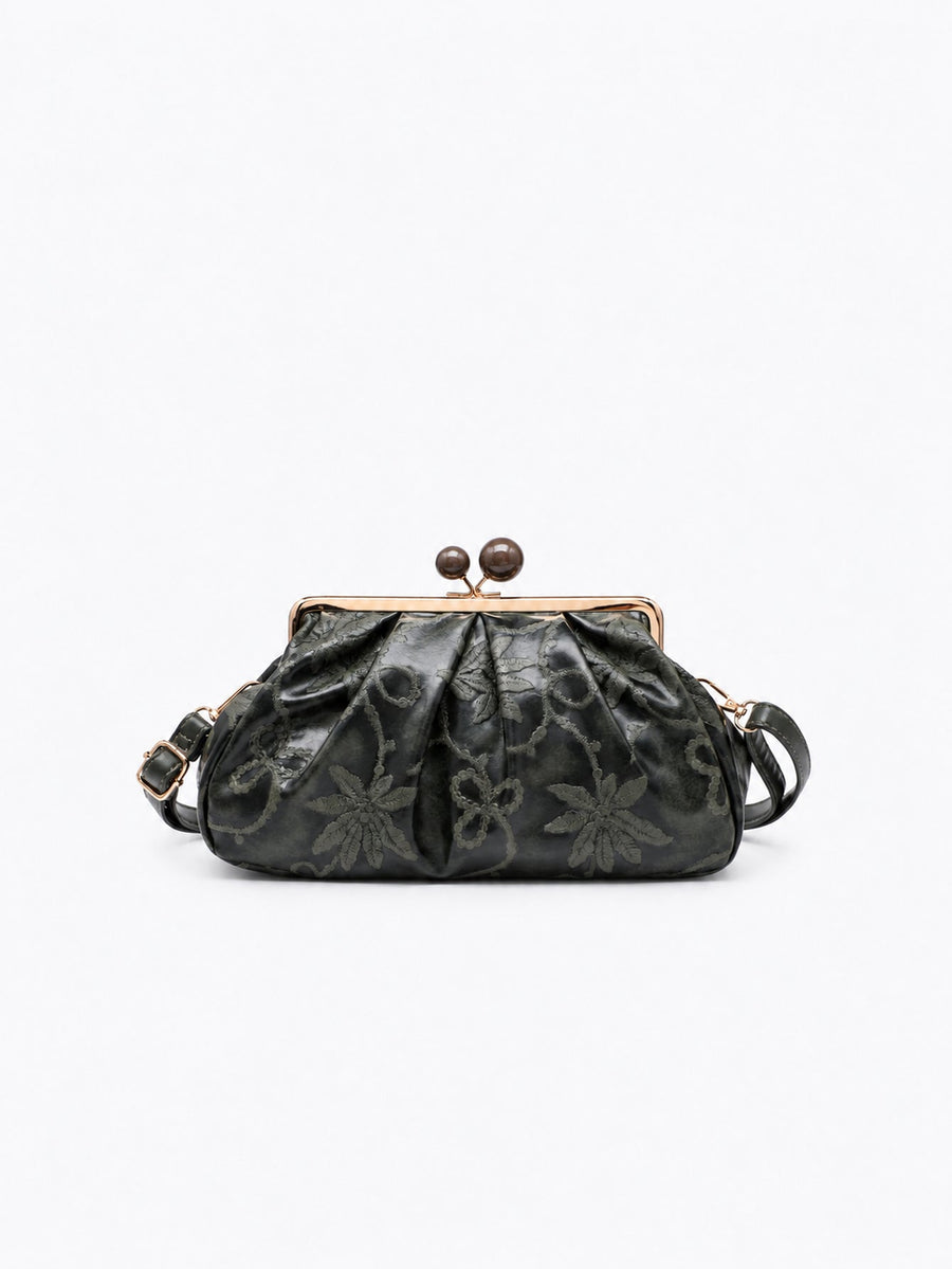 Sac à armature plissé vert