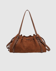 Sac baguette en suédine camel