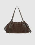 Sac baguette en suédine kaki
