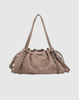 Sac baguette en suédine taupe