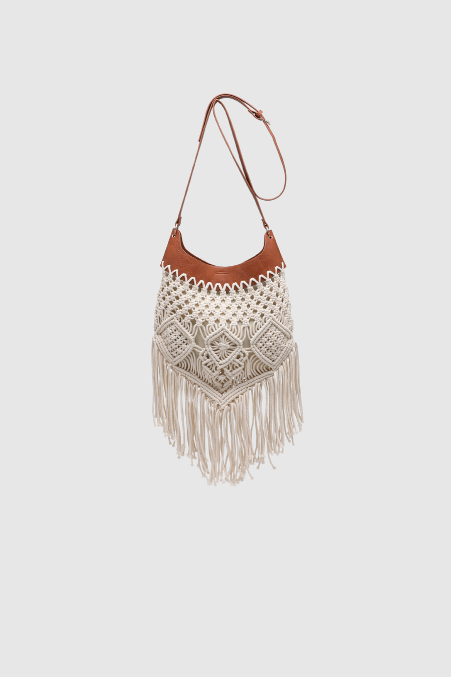 sac en macrame a longues franges image 1
